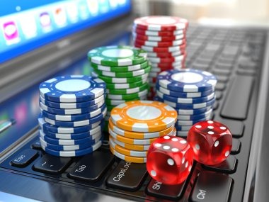 Live Sic Bo game board on mahkota555 showing bet layout, dice cage, and payout odds